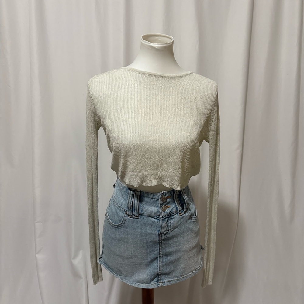 All Things Golden sheer crop top